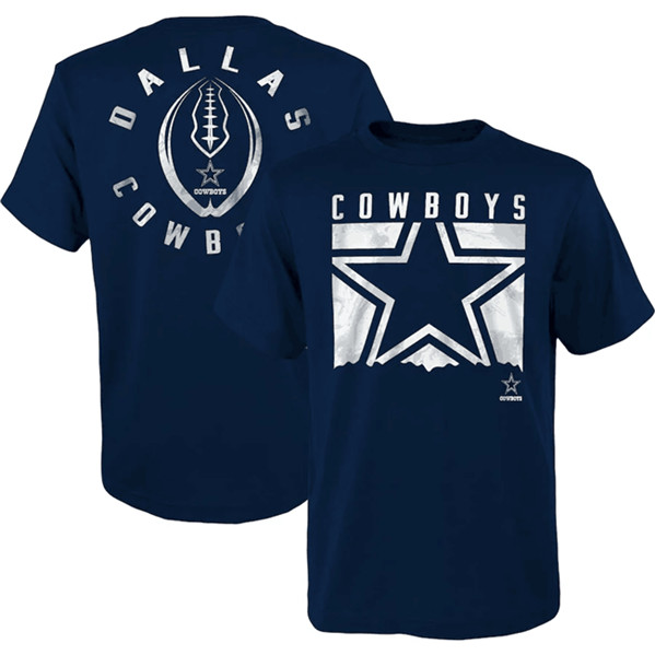 Men's Dallas Cowboys Navy Preschool Liquid Camo Logo T-Shirt